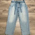 Abercrombie & Fitch High Rise Cropped Mom Jeans Paper Bag Waist Size 31 Photo 0