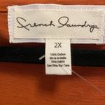 French Laundry NWT  Raglan Sleeve Crochet Trim Short Sleeve Top Size 2X Photo 4