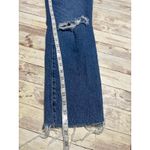 Good American  Raw Hem Distressed Jeans Medium Wash Size 6 26 Straight Leg Photo 3