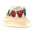 JOCELYN The‎ Saint Barths LOVE Bucket Hat NWT One Size White Photo 2