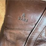 Frye Vintage Leather Tall Brown Heeled Boots Made in USA Size 8 pull on 70s boho Photo 4