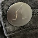 Free People  Black Vertical Textured Straight 5 Pocket Button/ZipUp Jeans-Size 29 Photo 4