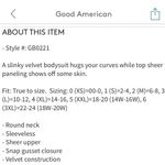 Good American  The Mixed Velvet Bodysuit Navy Blue and Black NEW Photo 9