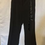 Elegant Gray Satin Bow Women's Trousers Size 8 Photo 2