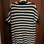 CAbi Style 5289 Whistle Black White Stripe Cardigan Sweater Size S Photo 3