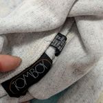 Vintage Tomboy Pastel Striped Collared Sweatshirt 80s 90s Unisex Cozy Retro Rare Pink Size M Photo 9