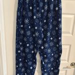 PINK - Victoria's Secret PINK Fleece Pajamas Blue White Snowflake Print Size 3X Photo 11