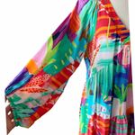 Colorful Maxi Dress Oversized V Photo 2