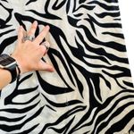 Abstract Zebra Print Long Scarf 26x70 Black White‎ Indie Sleaze Streetwear READ Photo 5