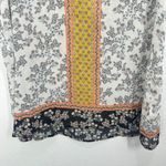 Garnet Hill Floral Print Silk Sleeveless Tank Top Blouse White Yellow Size 16 Photo 5