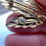 Leaf Branch INC 1/20 12K GF Brooch Pin Gold Tone Leaves Vintage Signed Gold Fill Photo 6