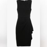 DKNY  Black Sheath Dress with Gathered Shoulder and Waist. Photo 3