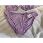 Gilly Hicks J Crew  Women Bikini Swimsuit Set Bottom Size S Top Size M Purple NEW Photo 2