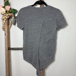 Lulus  Grey Heathered Short Sleeve High Low Tie Back T Shirt Womens Size Small Photo 3