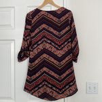 Lush Clothing Lush v-neck shift mini dress with bold patterns. Photo 1
