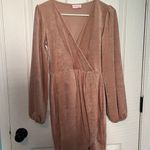 Pink Lily Velvet Wrap Dress Photo 0