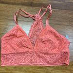 Aerie  Lace Bralette Womens‎ Size Medium Pink Racerback Lined Floral Comfortable Photo 0