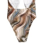 NWT Helen Owen Byblos Cutout Halter Cheeky High Cut One Piece Swim L Sandstone Blue Size L Photo 10