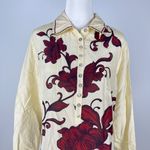 Johnny Was NWOT  Floral Long Sleeves Midi Shirt Dress Cover-Up Size S Photo 2