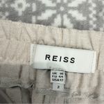 Reiss  Women’s Lily Pant Linen Blend Pleated Front Ivory Size 12 High Rise Casual Photo 3