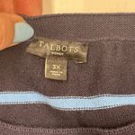 Talbots Navy Blue Striped Knit Sweater Plus Size 3X Casual Nautical Preppy Photo 3