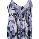 Susana Monaco NWT Grey Floral Mini Dress 4 Babydoll Y2K Fairy Goth Whimsical Art Photo 0