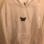 Custom Purple Butterfly Hoodie White Size M Photo 0