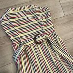 Moon River  Bandeau Jumpsuit Waist Belt Multi Strapless Stripe Size M Photo 9