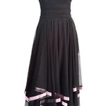 B. Smart Vintage  Whimsical Black and Pink Asymmetrical Hem Dress Photo 0