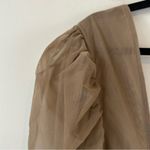 Missguided  | Brown Puff Sleeve Long Sleeve Blouse Size 20 NWT Photo 1