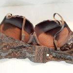 Thalia Sodi Bra Deep Purple Metallic Longline Lace Underwire Bra Sz 38C EUC Photo 4