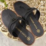 Tory Burch  Carson Thong Welt Leather Sandals in Perfect Black, Sz 8 - Like New! Photo 0
