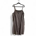 Torrid  Dress Sz 4XL Linen/Lyocell Blend Button Up Strappy Closet Staple Feminine Photo 3