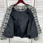 Designed by BLING Aztec Print Dobby Weave Boho Jacket Green White Black Small Photo 5