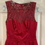 Talula Red Aline Lace Accent Pleated Dress size 4 Photo 2