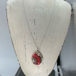 Artisan Cheryl Steveris floral handmade pendant necklace. Silver Photo 4