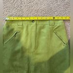 CLICK Kiwi Suede Front Slit Pencil Skirt Green Size 6 Photo 3