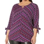 NWT Avenue Purple Chevron Cut Photo 0