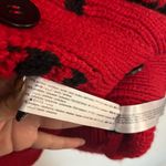 ZARA  Oversized Chunky Knit Cardigan Red Black Medium Photo 4