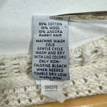 Gap  Vintage Cotton Wool Angora Blend Loose Knit Cream 3/4 Sleeve Cardigan Medium Photo 9