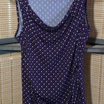 White House | Black Market WHBM Black Sleeveless Blouse w/ Fuschia & White Geo Print Photo 0