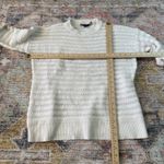 Theory 100% Cashmere Ivory Striped Knit Pullover Sweater Women's Size S $395 Photo 5