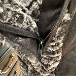 Dolce Cabo Faux Fur & Faux Leather Drape Vest Size S – Black/Gray Black Photo 8