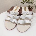 Kaanas Recife Slide Sandals White Knotted Bows Flats Size 7 NWOB Photo 1