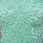 Vintage 90s Pale Green Print Coin Bubble Popcorn Shirt Size M Photo 4