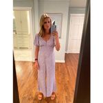 Auguste  Purple White Floral Printed Jumpsuit V-Neckline Dean Juliette US 10 Photo 1