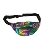 NWOT Set of Two Metallic Fanny Packs Belt Bags Purple Photo 3