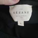 Sézane  Cotton Short Sleeve T Shirt Black Quiet Luxury Womens Large Photo 1