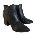 Marc Fisher Mid Heel Black Leather Booties Women's Size 8.5 Excellent UC Photo 0