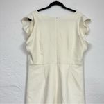 Ann Taylor Cream Flutter Sleeve Sheath Dress Womens 14 Light Academia Mini Photo 10